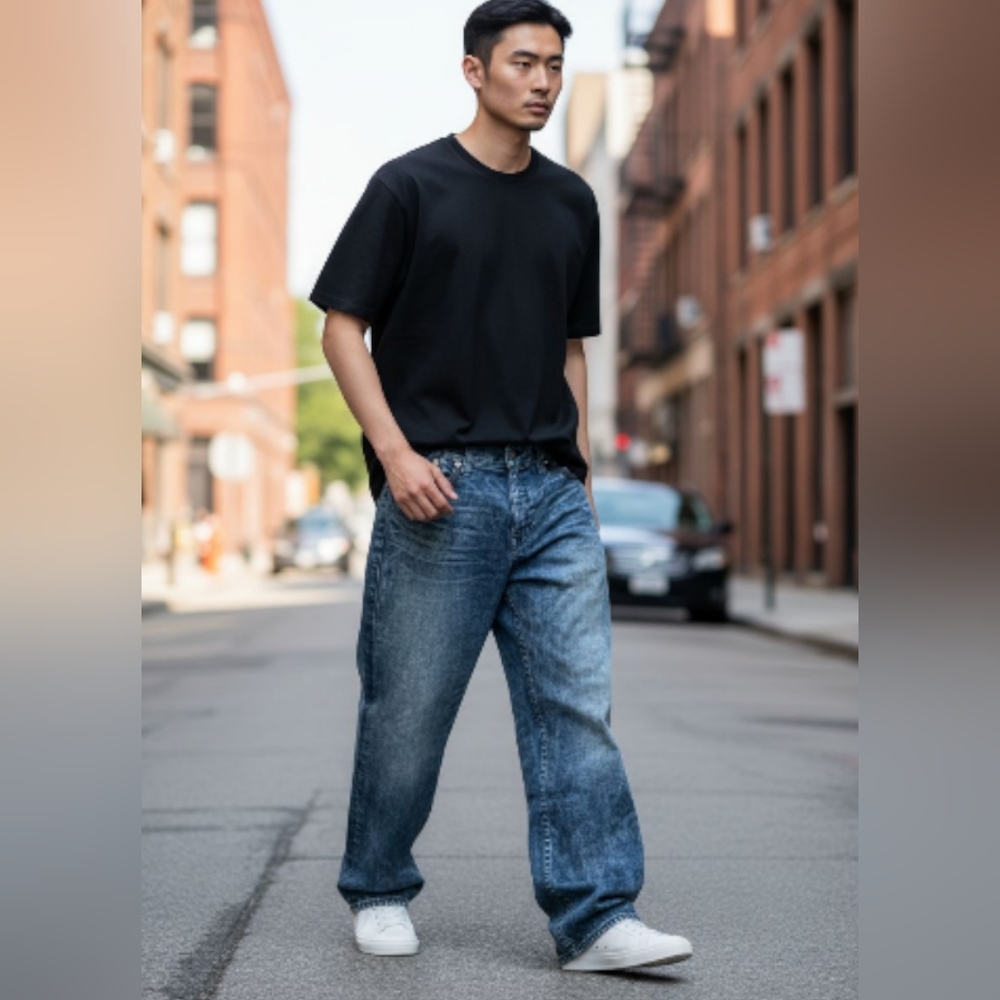 True Religion Relaxed Fit Blue Jeans